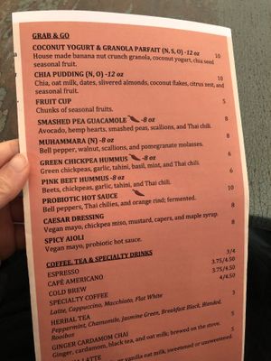 Menu   at Root 2 Rise in Pleasantville