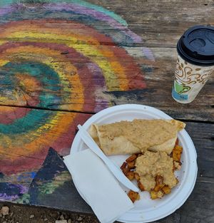 B&G Buritto w/ roasted potatoes at Gina's Vegan a Go Go in Columbia