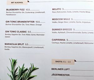 Alcohol at Froindlichst in Berlin