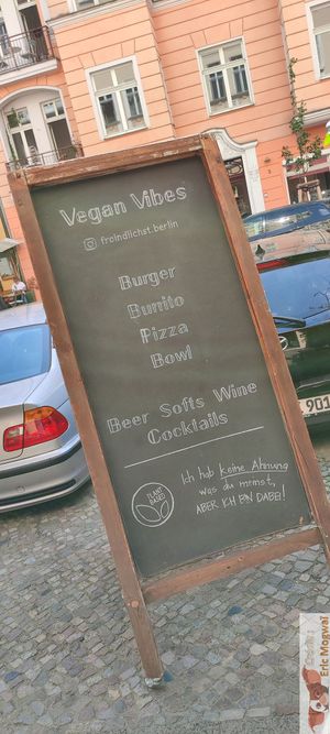 Pancart at Froindlichst in Berlin