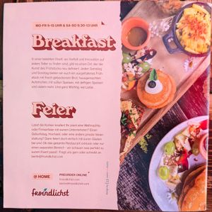 Menu page at Froindlichst at Froindlichst in Berlin