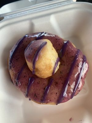 Vegan donut- blueberry ube flavor  at HICO in Kailua Kona