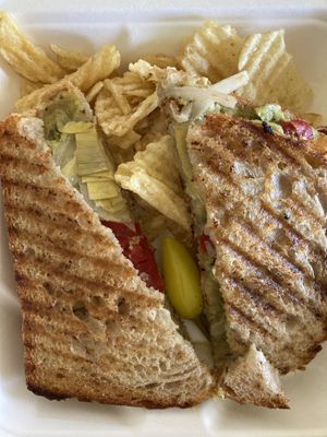 Vegan panini at HICO in Kailua Kona