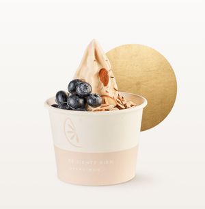 Almond milk ice cream at Percimon in Medellin