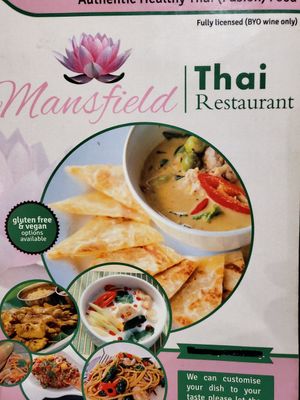 Menu at Mansfield Thai in Mansfield
