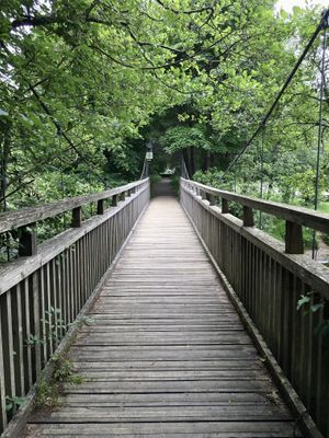 The bouncy bridge  at The Broch Cafe in Strathyre