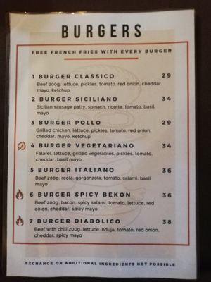 Burgers at Taormina in Oswiecim