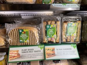 new plant-based sandwiches #Veganuary at Starbucks in Watford