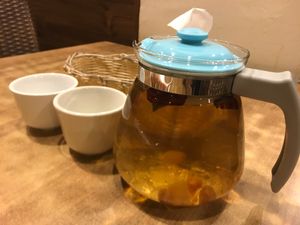 Tea at Nature Vegetarian Restaurant 大自然美蔬食馆 in Batam