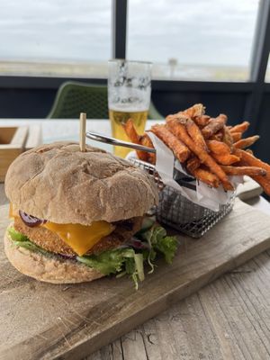 Vegan Burger - Delicious!  at Strandpaviljoen Ballum in Ameland