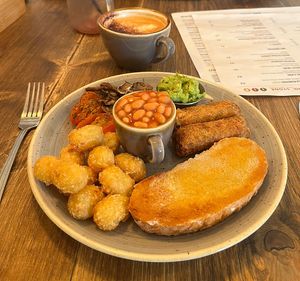 Vegan brekkie, yum!  at Sand & Stone Kitchen in Broad Haven