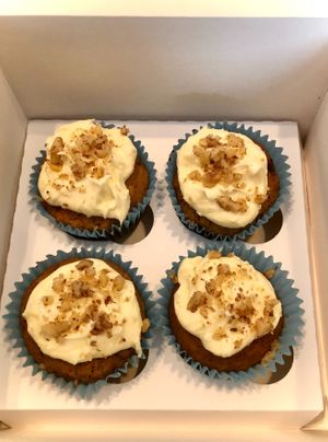 Delicious carrot cakes!  at The Village Gallery in Banton