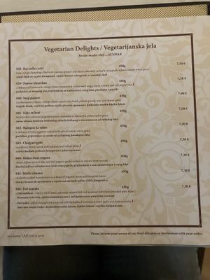 Vegetarian dishes   at Masala Art in Podgorica