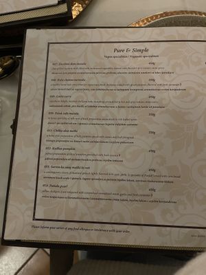 Some vegan options  at Masala Art in Podgorica