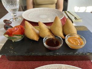 Vegane Samosas  at Masala Art in Podgorica