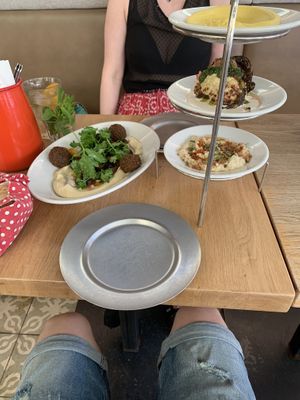 Mezze Trio and Sabich with Falafel at NENI in Vienna