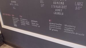 Toppings for the bowls. Chocolate is not vegan. at Lolo's Bowls in Libertyville