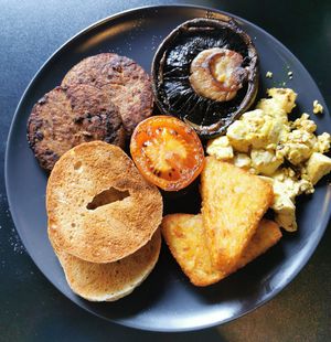 Vegan breakfast at Saint Jude in Farsley