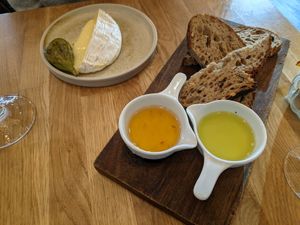 Camembert starter at Hendersons in Edinburgh