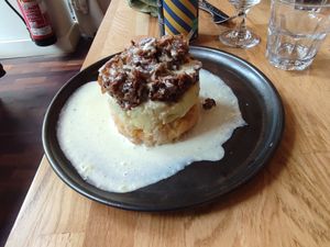 Vegan haggis at Hendersons in Edinburgh