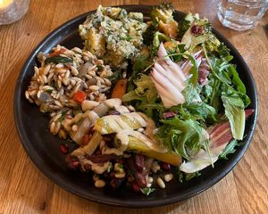 Mixed salad platter  at Hendersons in Edinburgh
