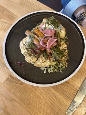 Cauliflower steak  at Hendersons in Edinburgh