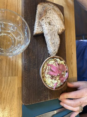 Hummus  at Hendersons in Edinburgh
