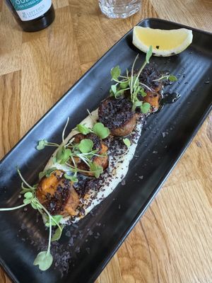 Oyster Mushroom Scallops  at Hendersons in Edinburgh
