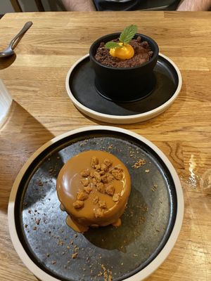 Carrot cake & biscoff cheesecake   at Hendersons in Edinburgh