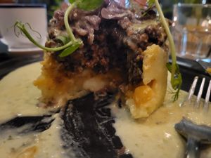vegan haggis at Hendersons in Edinburgh