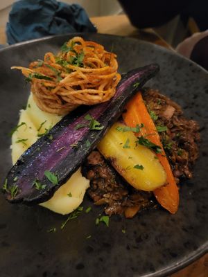 sauerkraut meal at Hendersons in Edinburgh