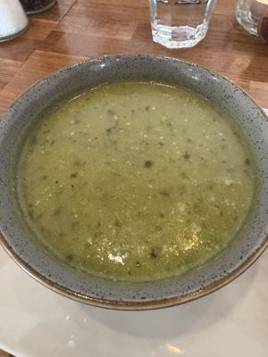 Watercress soup   at Hendersons in Edinburgh