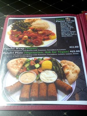 Menu at Ali Baba Express in Lake George