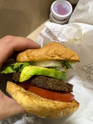 the "spicy" burger (was not spicy) at Hello! in Medellin