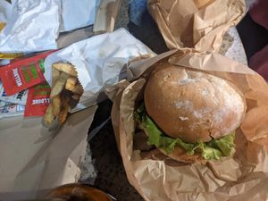 Burger and Fries - 4/5  at Hello! in Medellin