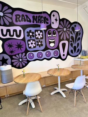 Fun interior  at Rad Magic Subs in Portland