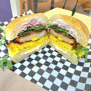 Breakfast Sammy at Rad Magic Subs in Portland