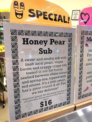 Honey Pear Special at Rad Magic Subs in Portland