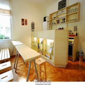 Lacto-ova vegetarian, lacto vegetarian and vegan food is available. 10 seats inside, 10 seats in the open air.  at Devi Cafeshop in Istanbul