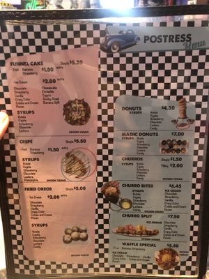 Many vegan dessert options including vanilla and strawberry ice cream  #Veganuary at Snack Stop in Pharr