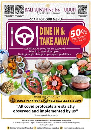 Enjoy our soft opening promo offer at Udupi Pure Veg in Benoa