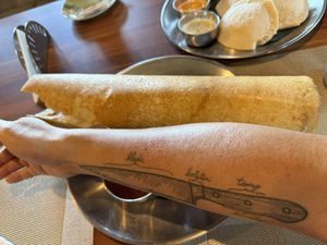 Size of the dosa  at Udupi Pure Veg in Benoa