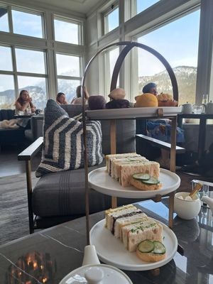 Afternoon tea tower for two at Fairmont Banff Springs in Banff