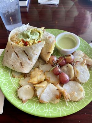 Breakfast burrito with cottage fries  at Sweet Hazel & Co Grab & Go in Salt Lake City