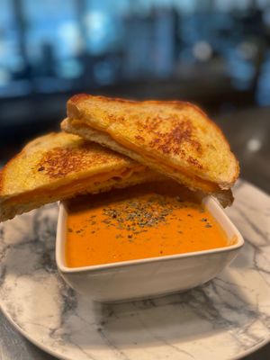 Grilled chz and Soup of the day! at Sweet Hazel & Co Grab & Go in Salt Lake City