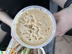 Mac and cheese from the fridge  at Sweet Hazel & Co Grab & Go in Salt Lake City