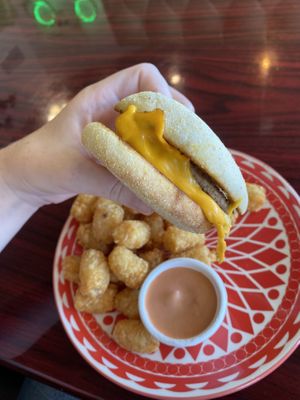 Sausage Egg and Cheese muffin with a side of Tots  at Sweet Hazel & Co Grab & Go in Salt Lake City