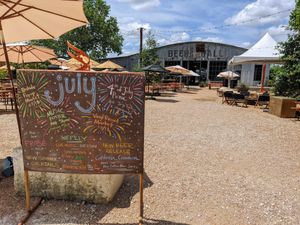Plenty of inside and outdoor seating. at Central Machine Works in Austin