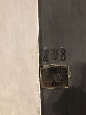 Street address at Hotel Sin Nombre in Oaxaca