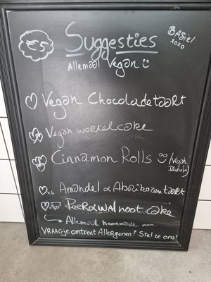 all vegan cakes at Basiel Urban Greenhouse in Bruges